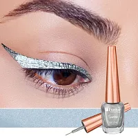 FORFOR Sensational Liquid Glitter Eyeliner Smudge-Proof and Water Proof 7 ml Each (Combo of 2, Green, Silver)-thumb1