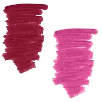 FORFOR? Intense Matte Lipstick Waterproof Long Last Matte Lipstick (Pack of 2, Pretty in Pink, Red Wave)-thumb1