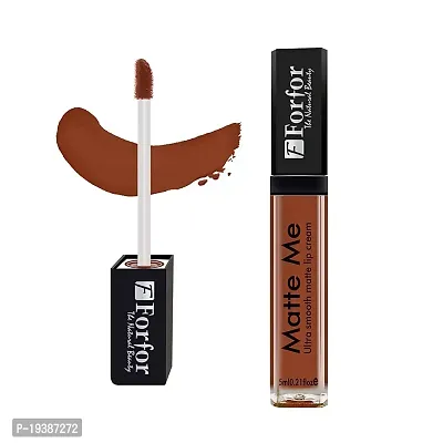 FORFOR Forever Matte Long Lasting | Waterproof | Liquid Matte Lip Color - Bury Brown (upto 12 hours Stay)-thumb2