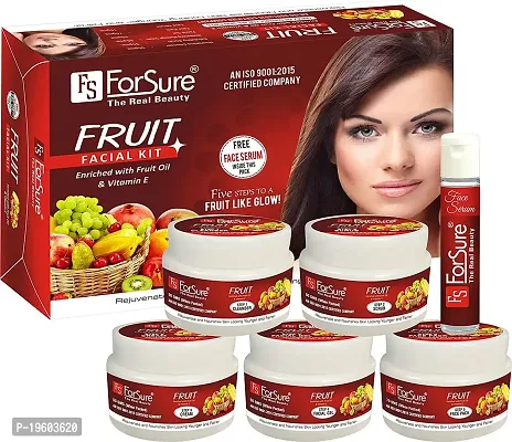 ForSure The Real Beauty Facial Kit With free Serum For Women and Girls 300 gram (Mix Fruit Facial kit)