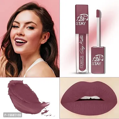 FORFOR? Stay Matte Long Lasting Mini Liquid Lipstick Waterproof Combo of 4 (Candy Red, Bridal Maroon, Peppy Red, Mauve)-thumb3