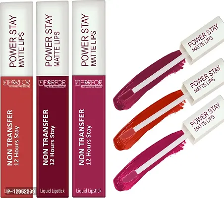 Power Stay Long Last Matte Lipstick Combo- Waterproof (12 hrs stay)