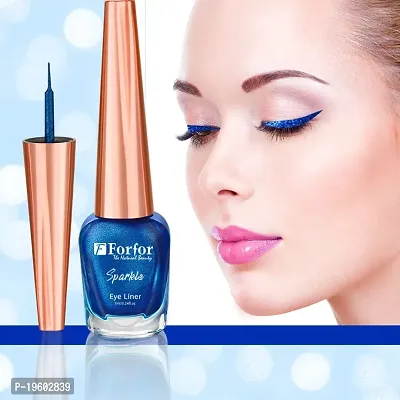 FORFOR Eye Sensational Liquid Glitter Eyeliner Smudge and Water Proof 7 ml (Royal Blue)-thumb5