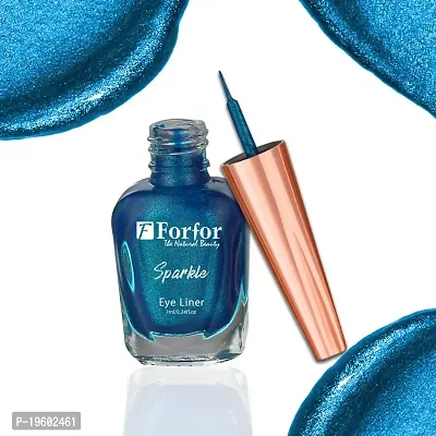 FORFOR Eye Sensational Liquid Glitter Eyeliner Smudge and Water Proof 7 ml (Blue)