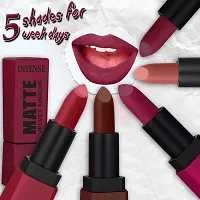 FORFOR? Intense Matte Lipstick Waterproof Long Last Matte Lipstick (Peppy Maroon)-thumb3