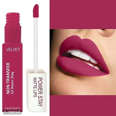 FORFOR Power Stay Long Last Matte Lipstick - Waterproof (12 hrs stay), Fuchsia Pink (FF_Power Stay10)