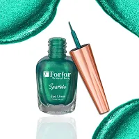 FORFOR Sensational Liquid Glitter Eyeliner Smudge-Proof and Water Proof 7 ml Each (Combo of 2, Green, Silver)-thumb4