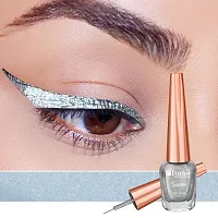 FORFOR Eye Sensational Liquid Glitter Eyeliner Smudge and Water Proof 7 ml (Silver)-thumb1