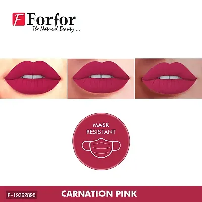 FORFORreg; Forever Matte Long Lasting | Waterproof | Liquid Matte Lip Color - Carnation Pink (upto 12 hours Stay)-thumb4