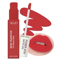 FORFORreg; Power Stay Long Last Matte Lipstick Combo of 2 - Waterproof (12 hrs stay) (Candy Red , Cocoa Brown, Pack of 2)-thumb1