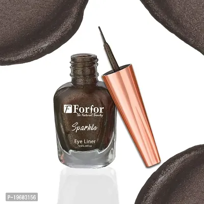 FORFOR Eye Sensational Liquid Glitter Eyeliner Smudge and Water Proof 7 ml (Brown)
