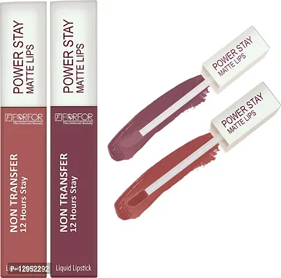 Power Stay Long Last Matte Lipstick Combo- Waterproof (12 hrs stay)