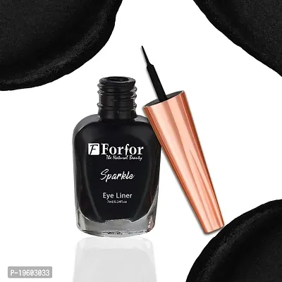 FORFOR Eye Sensational Liquid Glitter Eyeliner Smudge and Water Proof 7 ml (Black)