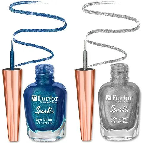 FORFOR Sensational Liquid Glitter Eyeliner Smudge-Proof and Water Proof 7 ml Each