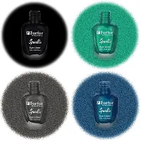 FORFOR Sensational Liquid Glitter Eyeliner Smudge-Proof and Water Proof 7 ml Each (Set of 4, Black,Grey,Green,Blue)-thumb1
