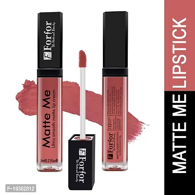 FORFOR Forever Matte Liquid Matte Lip Color | Long Lasting | Waterproof (upto 12 hours Stay)(Nude Beach), 5 ml (Pack of 1)-thumb3