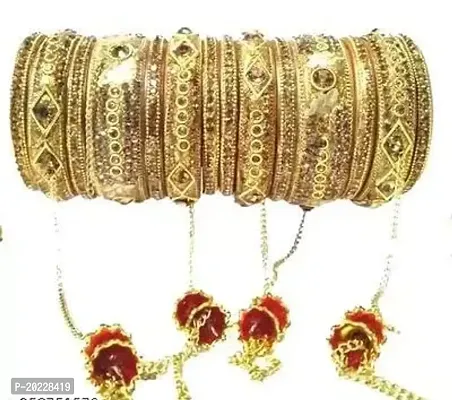 Elegant Alloy Bangles Set For Women-thumb0