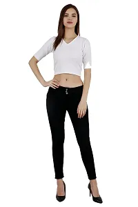 Fancy White Polycotton Solid Top For Women-thumb3