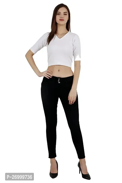 Fancy White Polycotton Solid Top For Women-thumb4
