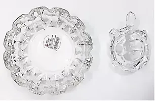 Crystal Glass Turtle Plated Feng Shui Tortoise Plate Vastu Yantra Feng Sui Lucky Gift Puja Articles Decorative Showpiece - Decorative Showpiece - 9 cm  (Crystal, Multicolor)-thumb2