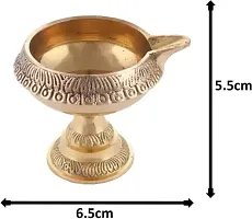 special Combo Pack Of 6 Brass Diwali Kuber Pedi (No1 Small Size)for Puja Brass (Pack of 4) Table Diya  (Height: 2.16 inch)-thumb1