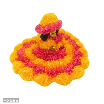 Laddu Gopal Woollen Poshak with Cap Beautiful Winter Dress Woolen Cloth Size 3-4 Combo Set (Set of 4)-thumb2