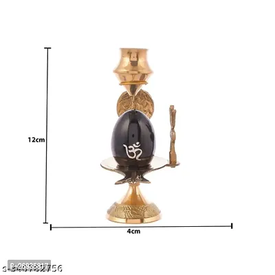 Brass Shiva Shivling Natural Stone with Jaladhari Lota Kalash for Home Temple-thumb4