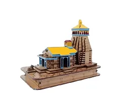 Kedarnath ji Mahadev Temple Fully Polished and Hand Crafted Small Shree Kedarnath Dham ji Mahadev Temple in Wood Color 3D Model Mandir Statue-thumb1