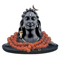 Adiyogi Statue with Rudraksha Mala for Car Accessories for Dash Board, Pooja  Gift,Decor Items for Home  Office, Gifting, Made in India-thumb2