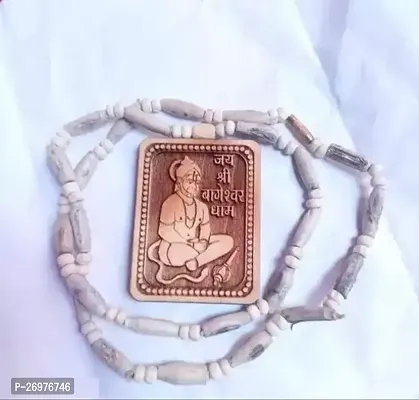 Shree Bageshwar Dham Hanuman ji Original Tulsi Mala,Pure Tulsi Wood Chain-thumb2