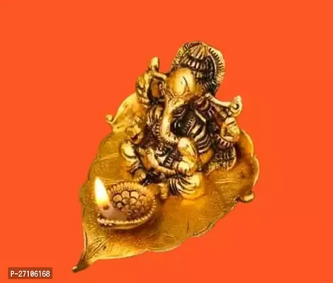 Lord Ganesha Ji with Diya Idols  Figurines-thumb0