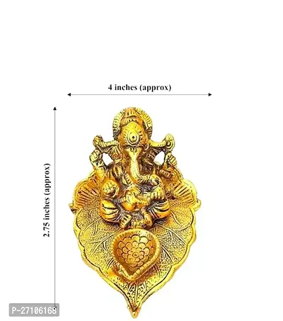 Lord Ganesha Ji with Diya Idols  Figurines-thumb2