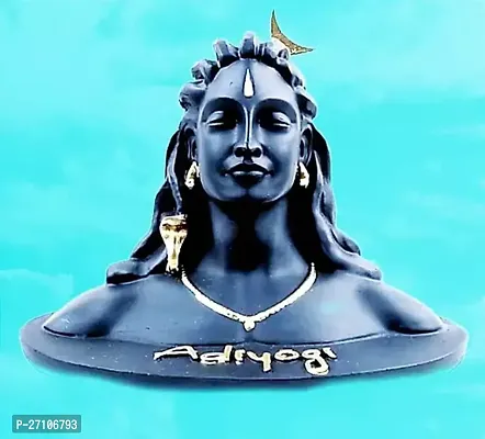 Adiyogi Shiva Statue, Black, 1 Piece Idols for Car Dashboard Decorative Showpiece for Car Dashboard Idol, Home Deacute;cor Decoration  Gifting Purpose-thumb0