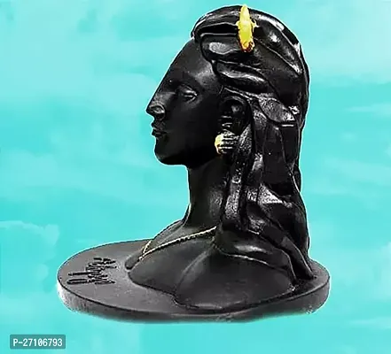 Adiyogi Shiva Statue, Black, 1 Piece Idols for Car Dashboard Decorative Showpiece for Car Dashboard Idol, Home Deacute;cor Decoration  Gifting Purpose-thumb4