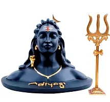 Graceful Adhiyogi Statue With Trishul-thumb2