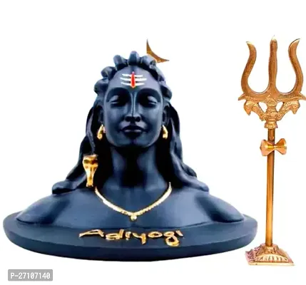 Graceful Adhiyogi Statue With Trishul-thumb3