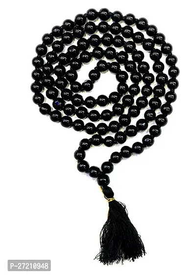 hakik mala Black 108, hakik mala Stone Sulemani Gemstone,Kali Hakik Mala