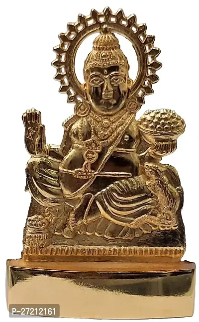 kuber ji Brass Idol in 5 inch Size Gold Plated