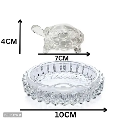 Crystal Glass Turtle Plated Feng Shui Tortoise Plate-thumb3