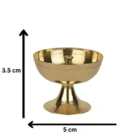 Golden Akhand Jyoti 3 Inch Diameter Brass Table Diya  (Height: 2.4 inch)-thumb1