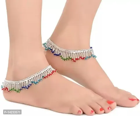 Morbih Multicolor Jhalar Payal Anklet For Womens
