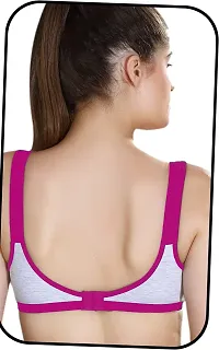 Eve'sform-tensports Sports wear with Back Hook Support -Fabric Hosiery Sports Bra-thumb1