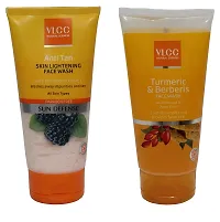 Vlcc Combo Kit of Anti Tan Face Wash (150 ml)  Turmeric  Berberis Face Wash (150 ml) (Pack of 2)-thumb1