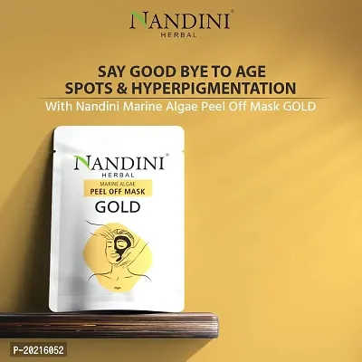 Nandini Herbal Marine Algae Peel Off Mask Gold, For Age Spots and Hyperpigmentation-thumb3