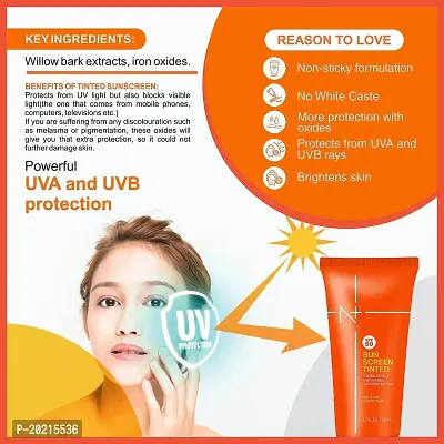 N Plus Professional Sun Screen Tinted SPF 50 with Tinted Effect, Mattifying Sun Protection, UVA  UVB Protection-thumb4