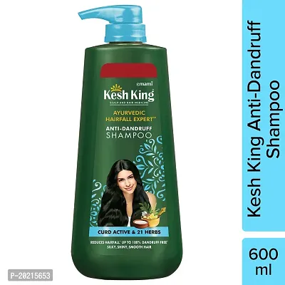 Kesh King Ayurvedic Anti-Dandruff, Reduces Hair Fall Soothes Itchy Scalp No Paraben  No Silicon, 21 Natural Ingredients The Goodness Of Curd, Lemon And Neem Shampoo For Women And Men - 600 Ml-thumb2