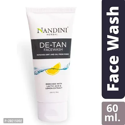 Nandini De-Tan Oil Clear Face wash Enriched with Lactic Acid  Lemon Extract, 60ml. | 2.02 fl. oz. (Pack of 2)-thumb2