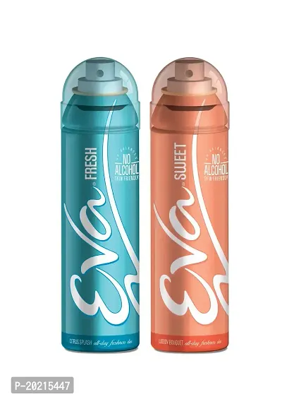 Eva Deodorants 125ml Fresh and Sweet Combo 2 Spray