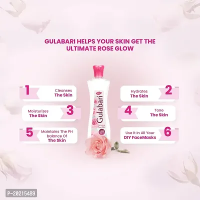 Dabur Gulabari Premium Rose Water - 400ml (Pack of 3) | With No Paraben | Cleanses, Hydrates  Moisturises Skin | Balances  Restores Skin's pH Levels | For All Skin Types-thumb4