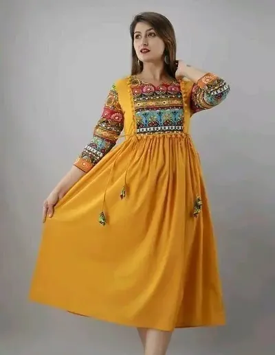 Beautiful Rayon Digital Printed Anarkali Kurti